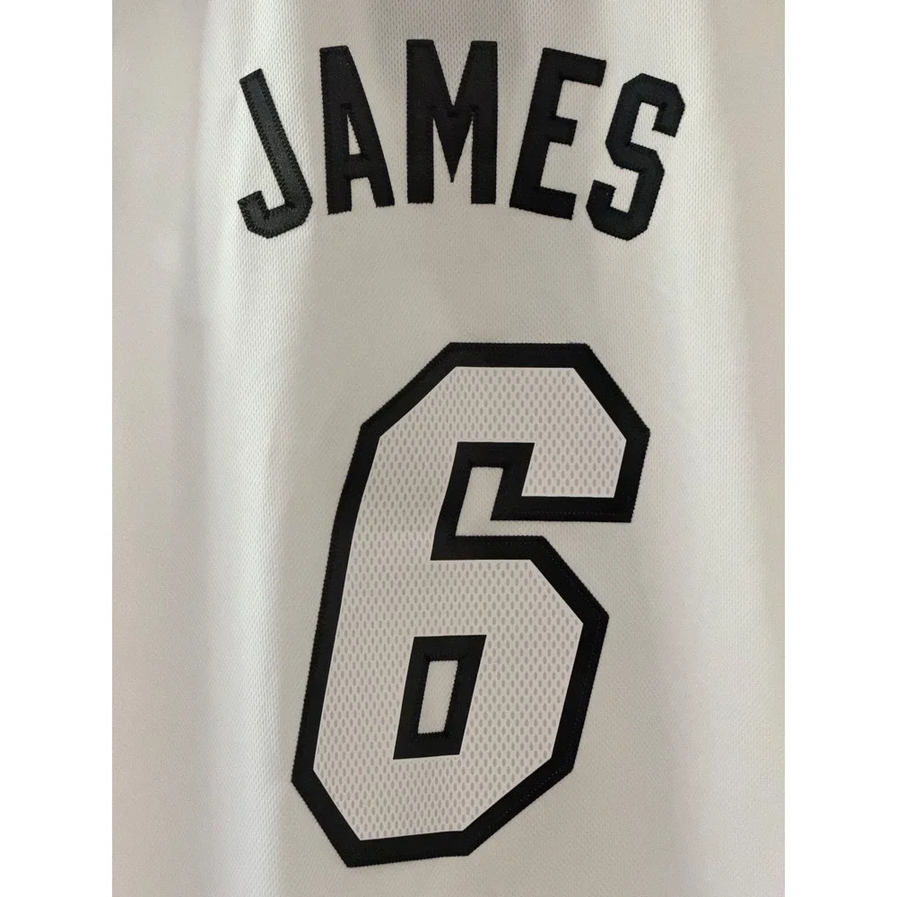 Adidas LeBron James Miami Heat NBA Jersey Mens 2XL‎ White  7679A 6
